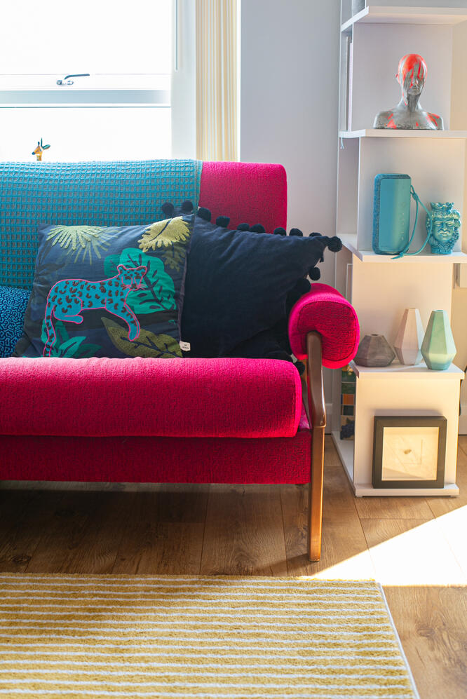 Fun furnishings in a bright south facing space