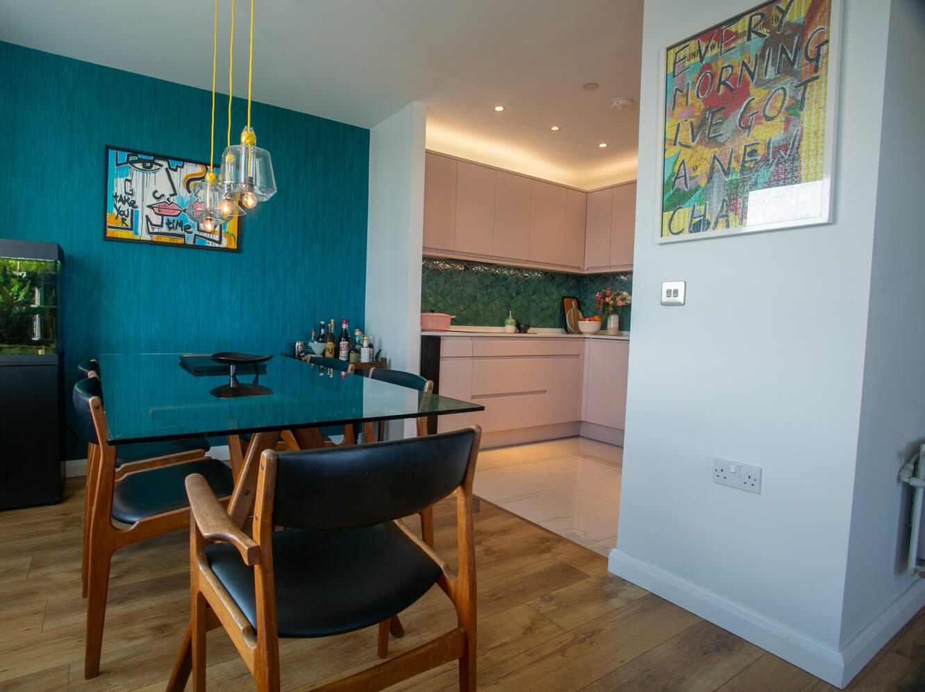 Dining and kitchen space